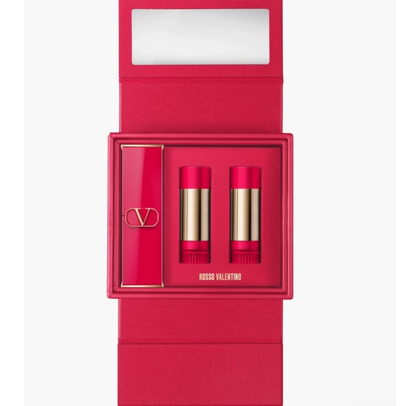 Valentino Rossi Coffret Valentino 3-Piece Refillable Lipstick Set Rare - Picture 5 of 6